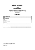 Massey Ferguson 1660 Compact Tractor Service Repair Manual