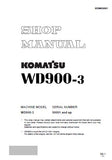 Komatsu WD900-3 Wheel Dozer Service Repair Manual (SN: 50001 and up)