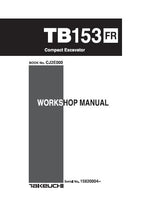 Takeuchi TB153FR Compact Excavator Service Repair Manual (Serial No. 15820004 and up)