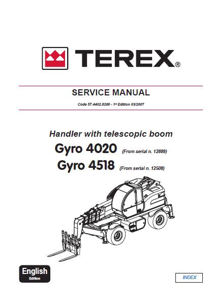 Terex Gyro 4020 Telescopic handler Service Repair Manual