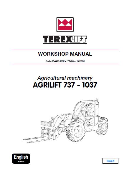 Terex Agrilift 737 - 1037 Telescopic handler Service Repair Manual
