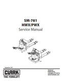 Clark PWX Forklift Service Repair Manual