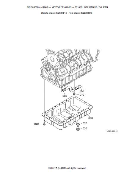 Kubota R065 Wheel Loader Parts Catalogue Manual (Publishing ID: BKIDA5 ...