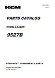 Kawasaki 95Z7B Wheel Loader EQUIPMENT COMPONENTS Parts Catalogue Manual (Serial No. 97J2-0101 ～)