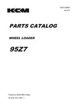 Kawasaki 95Z7 Wheel Loader Parts Catalogue Manual (Serial No. 97J1-5001 ～)