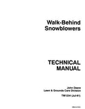 John Deere 726 Walk-Behind Snowblowers Service Repair Manual
