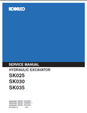 KOBELCO SK035 HYDRAULIC EXCAVATOR Service Repair Manual SN:PX01201 and up