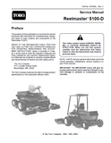 Toro Reelmaster 5100D Mower Service Repair Manual