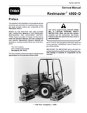 Toro Reelmaster 4500D Mower Service Repair Manual