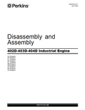 PERKINS 400 SERIES 402D 403D 404D INDUSTRIAL ENGINE (Model GM) Service Repair Manual
