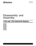 PERKINS 1103 AND 1104 INDUSTRIAL ENGINE（Model DD）Service Repair Manual