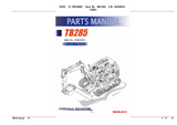 Takeuchi TB285 Hydraulic Excavator Parts Catalogue Manual (Serial No. 185000001 and up)