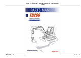 Takeuchi TB260 Mini Excavator Parts Catalogue Manual (Serial No. 126000002 and up)