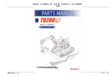 Takeuchi TB280FR Hydraulic Excavator Parts Catalogue Manual (Serial No. 178500002 and up)