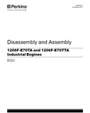 PERKINS 1200 SERIES 1206F-E70TA AND 1206F-E70TTA INDUSTRIAL ENGINE（Model BN） Service Repair Manual