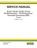 New Holland T8.410 PST TIER 4B Tractor Service Repair Manual [ZFRE05001- ]