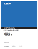 KOBELCO K907 II HYDRAULIC EXCAVATOR Service Repair Manual SN:YN-0101 and up