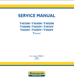 New Holland T4050N Tractor Service Repair Manual