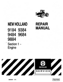 New Holland 9484 Tractor Service Repair Manual