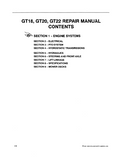 New Holland GT20 Garden Tractor Service Repair Manual