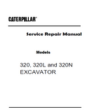 Caterpillar Cat 320 EXCAVATOR (Prefix 9WG) Service Repair Manual (9WG00001-00722)