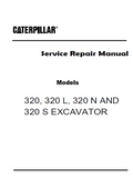 Caterpillar Cat 320 S EXCAVATOR (Prefix 9WG) Service Repair Manual (9WG00723 and up)