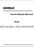 Caterpillar Cat 322C L 322CL EXCAVATOR (Prefix BLP) Service Repair Manual (BLP00001 and up)