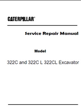 Caterpillar Cat 322C L 322CL Excavator (Prefix FED) Service Repair Manual (FED00001 and up)