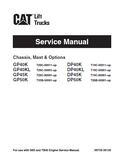 Caterpillar Cat DP40KL FORKLIFT LIFT TRUCKS CHASSIS, MAST AND OPTIONS Service Repair Manual SN：T29C-50001 and up