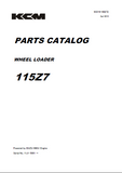 Kawasaki 115Z7 Wheel Loader Parts Catalogue Manual (Serial No. 11J1-5001 and up)