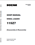 Kawasaki 115Z7 Wheel Loader Service Repair Manual