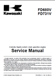 Kawasaki FD680V 4-Stroke Liquid-Cooled V-Twin Gasoline Engine Service Repair Manual