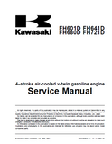 Kawasaki FH721D 4-Stroke Air-Cooled V-Twin Gasoline Engine Service Repair Manual