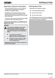 Crown WF3000 Series Forklift Parts Catalogue Manual