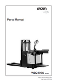 Crown WD2300S Series Walkie Reach Stacker Parts Catalogue Manual