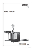 Crown WP2300S Series Pallet Truck Parts Catalogue Manual
