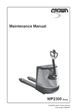 Crown WP2300 Series Pallet Truck Service Repair Manual