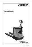 Crown WP2300 Series Pallet Truck Parts Catalogue Manual