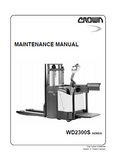 Crown WD2300S Series Walkie Reach Stacker Service Repair Manual