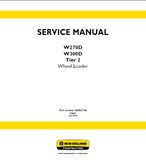 New Holland W300D Tier 2 Wheel Loader Service Repair Manual