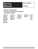 Allison Transmission 4000 Series Generation Controls Vocational Models (4000 MH)Service Repair Manual