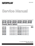 Caterpillar Cat DP35K MC Forklift Lift Trucks Service Repair Manual SN：ET14C-55001 and up