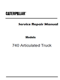 Caterpillar Cat 740 Articulated Truck (Prefix B1P) Service Repair Manual (B1P00001 and up)