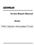 Caterpillar Cat 740C Ejector Articulated Truck (Prefix TFN) Service Repair Manual (TFN00001 and up)