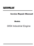 Caterpillar Cat 3054 Industrial Engine (Prefix 5YS) Service Repair Manual (5YS00001 and up)