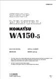 Komatsu WA150-5 Wheel Loader Service Repair Manual (SN: H50051 and up)