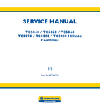 New Holland TC5060 Hillside Combine Harvesters Service Repair Manual