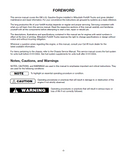 Mitsubishi FGC60K Forklift Trucks (Engine) Service Repair Manual