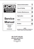 JCB SD70 / PT Axles Service Repair Manual
