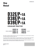 Komatsu D39E-1A Dozer Bulldozer Service Repair Manual S/N P096338 and up